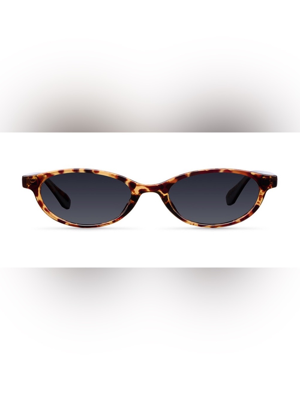 Women's Tortoiseshell Oval Sunglasses - Dark Brown Lenses